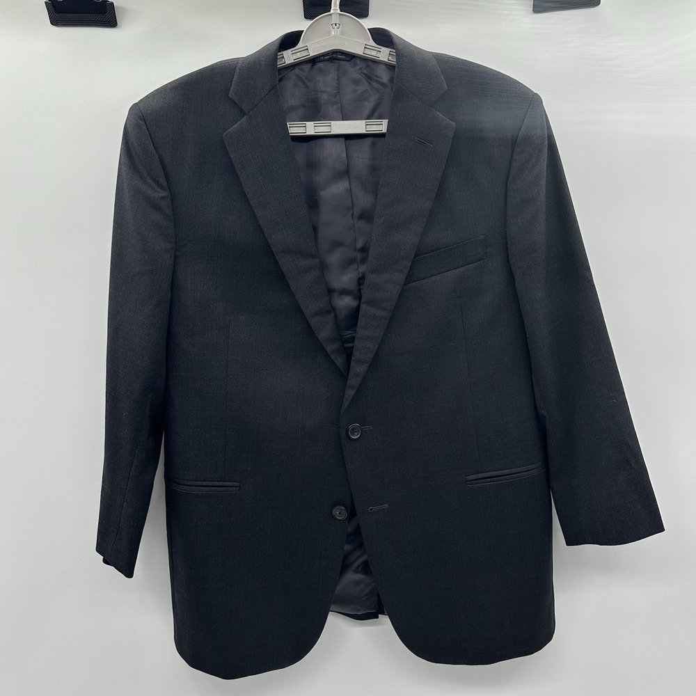 Brooks Brothers Estrato Trabaldo Togna 1840 Blazer Mens 42S/W36 Black Gray Wool